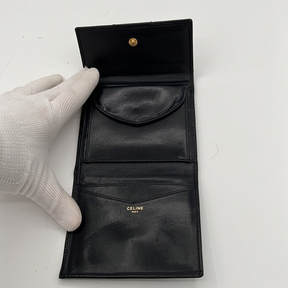 Celine Dark Navy Leather Wallet - Picture 9 of 15